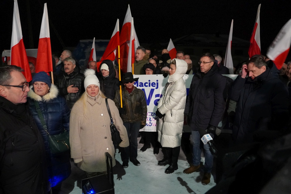 Protest przed ZK w Przytułach Starych [13.01.2024] - zdjęcie #38 - eOstroleka.pl