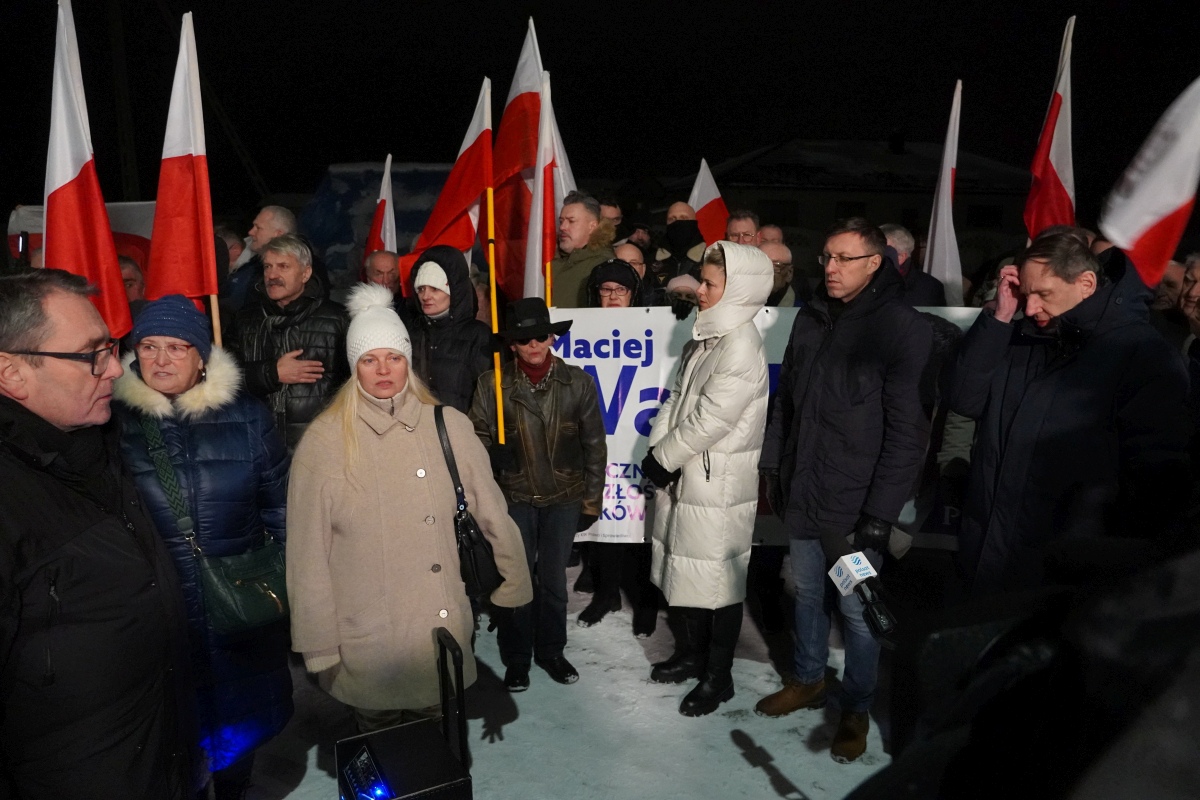 Protest przed ZK w Przytułach Starych [13.01.2024] - zdjęcie #53 - eOstroleka.pl