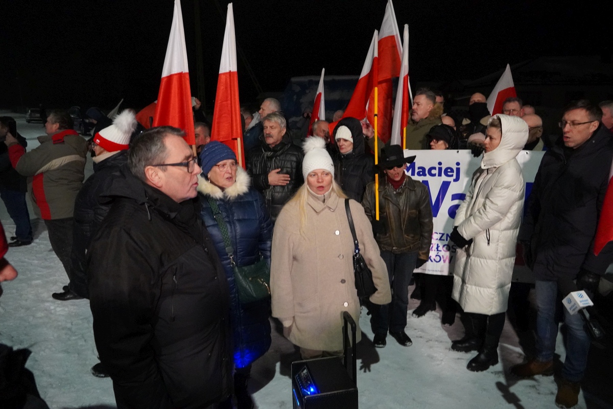 Protest przed ZK w Przytułach Starych [13.01.2024] - zdjęcie #39 - eOstroleka.pl