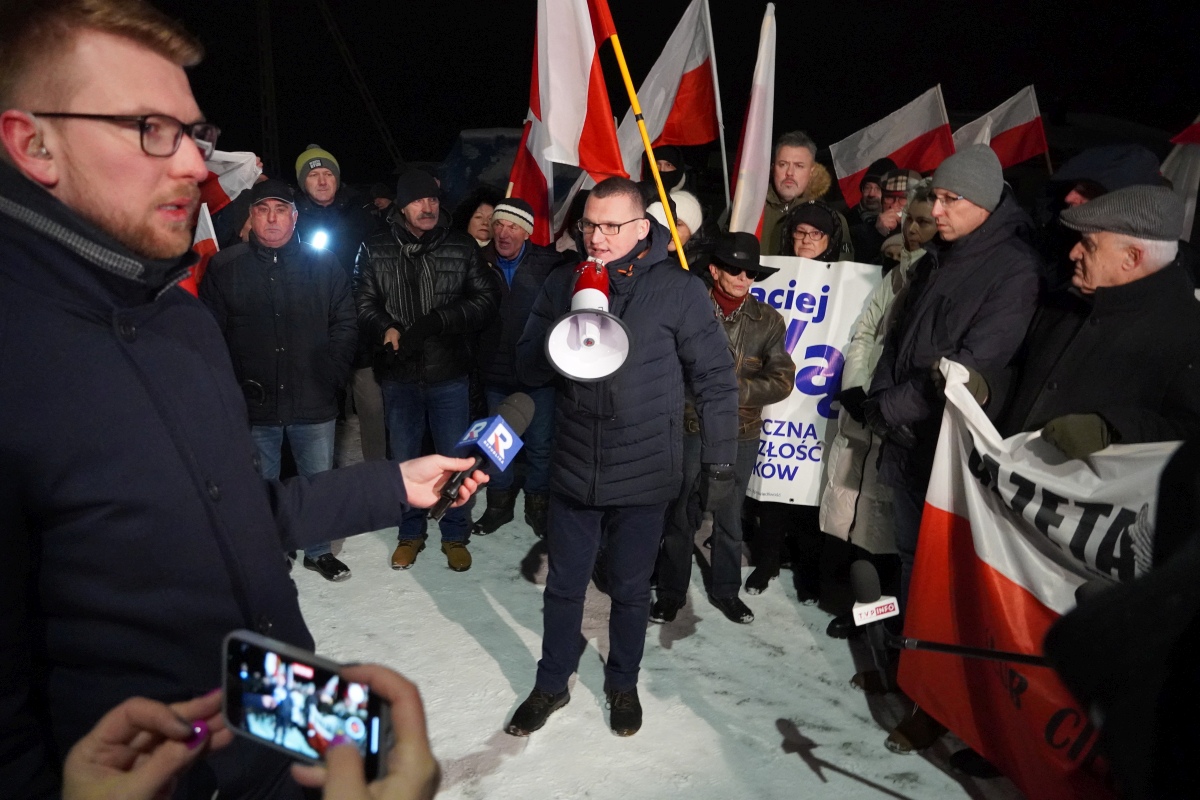 Protest przed ZK w Przytułach Starych [13.01.2024] - zdjęcie #49 - eOstroleka.pl