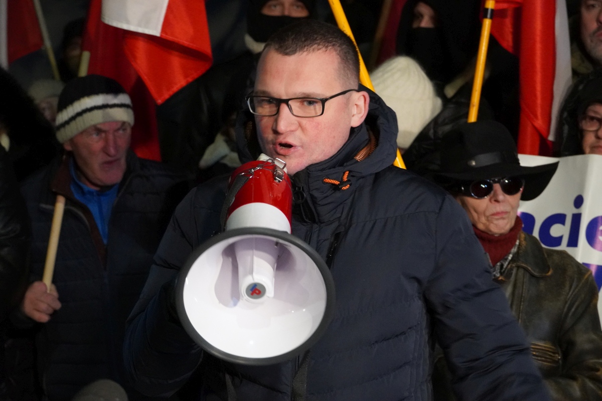 Protest przed ZK w Przytułach Starych [13.01.2024] - zdjęcie #47 - eOstroleka.pl