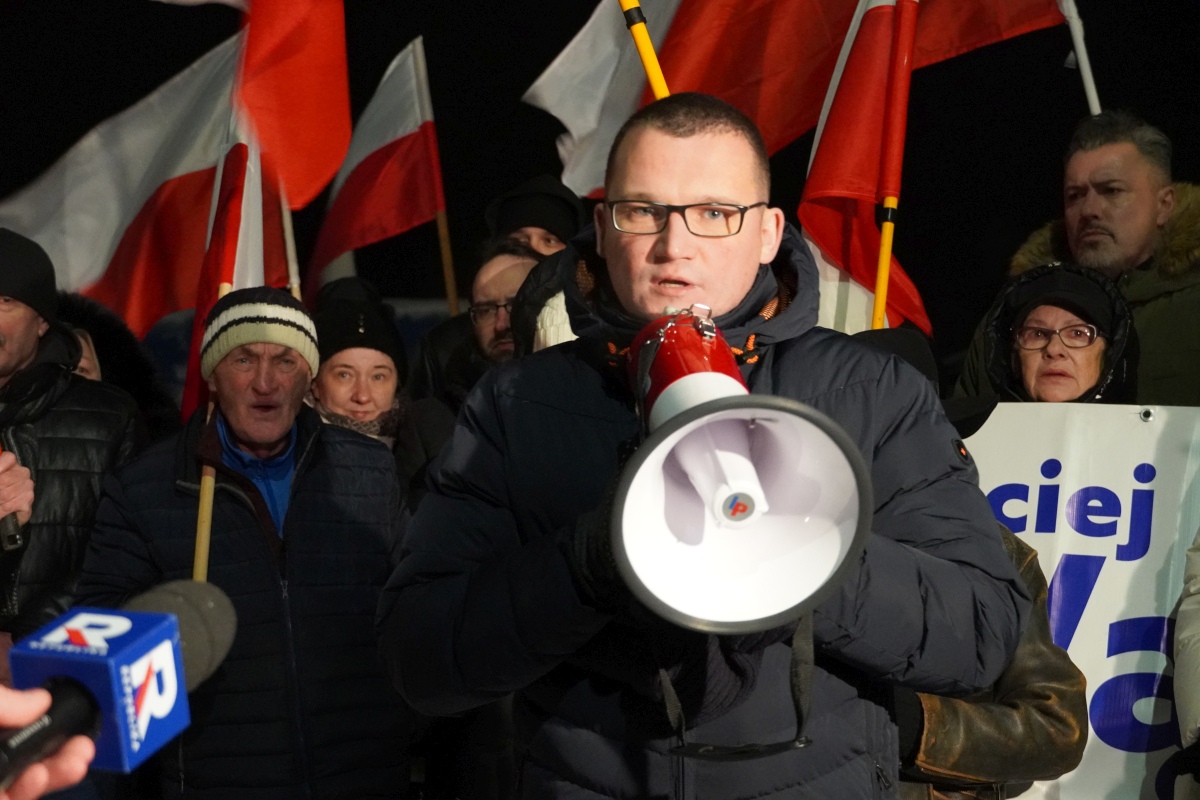 Protest przed ZK w Przytułach Starych [13.01.2024] - zdjęcie #46 - eOstroleka.pl