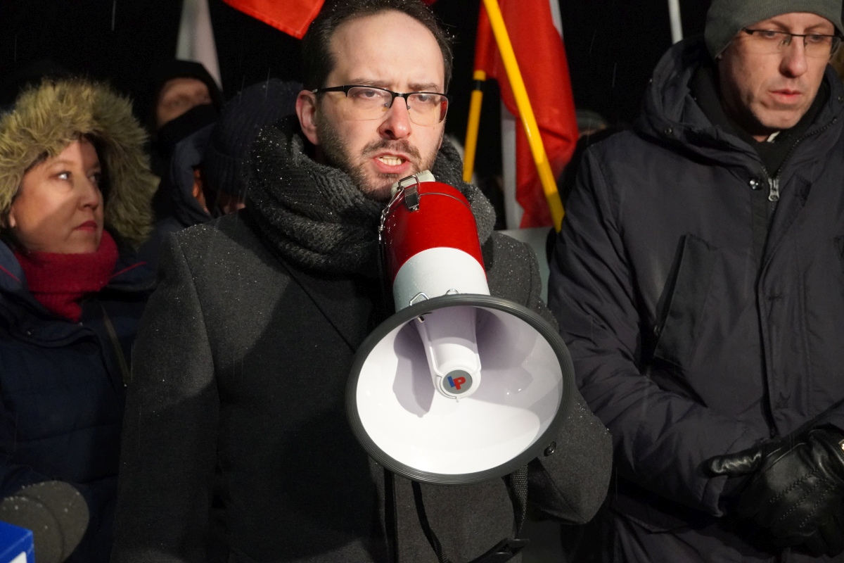 Protest przed ZK w Przytułach Starych [13.01.2024] - zdjęcie #38 - eOstroleka.pl