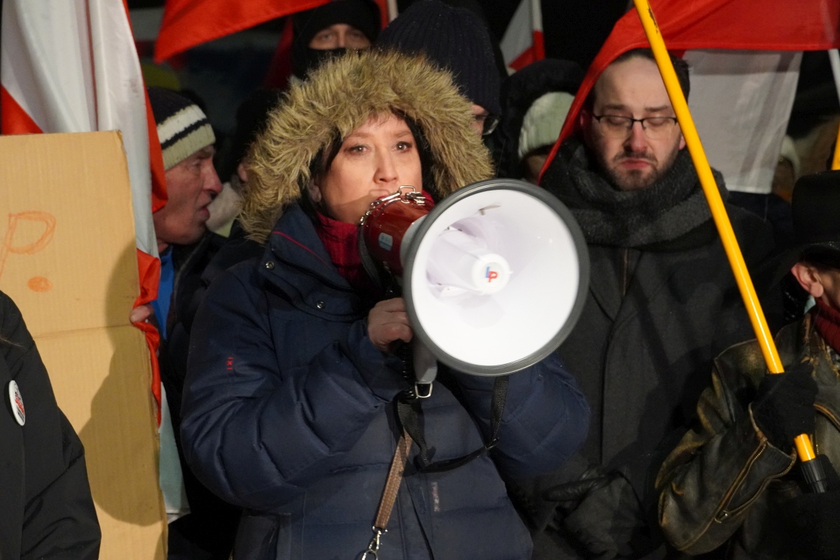 Protest przed ZK w Przytułach Starych [13.01.2024] - zdjęcie #37 - eOstroleka.pl