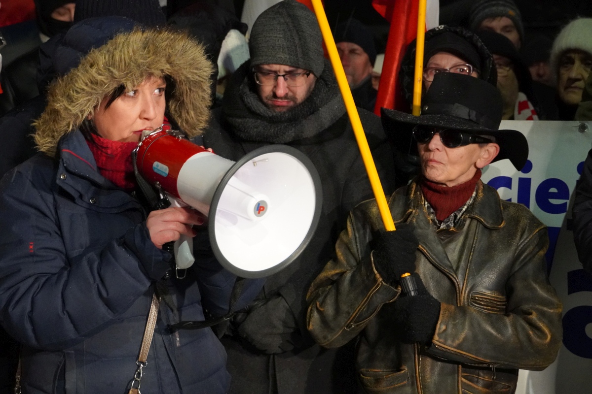 Protest przed ZK w Przytułach Starych [13.01.2024] - zdjęcie #36 - eOstroleka.pl