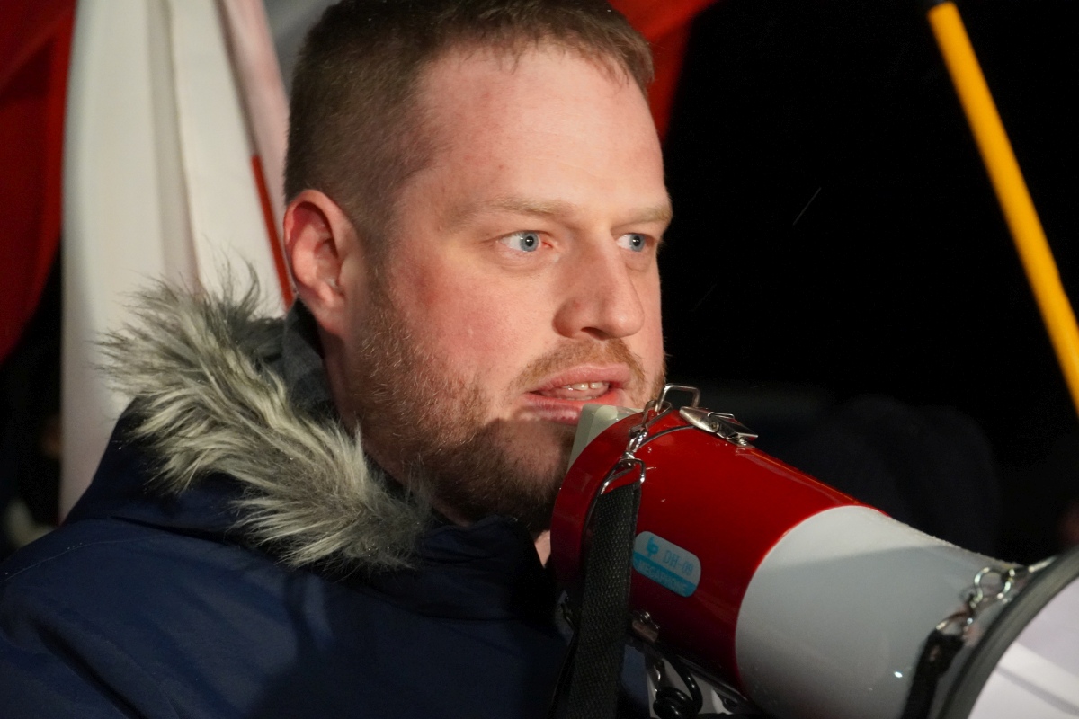 Protest przed ZK w Przytułach Starych [13.01.2024] - zdjęcie #28 - eOstroleka.pl