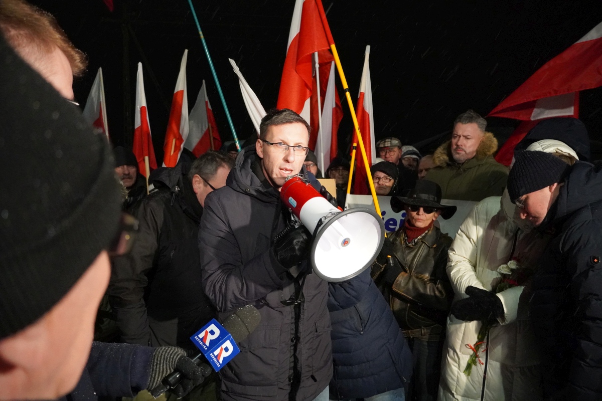 Protest przed ZK w Przytułach Starych [13.01.2024] - zdjęcie #25 - eOstroleka.pl