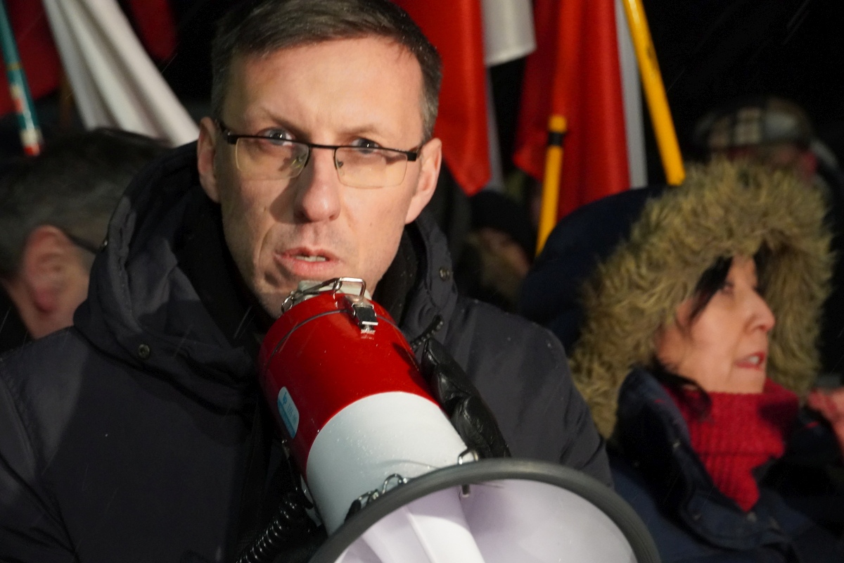 Protest przed ZK w Przytułach Starych [13.01.2024] - zdjęcie #24 - eOstroleka.pl