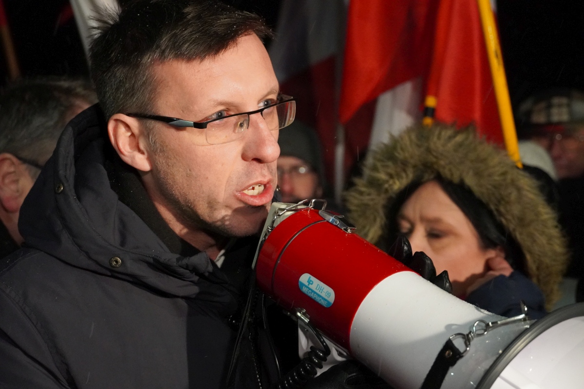 Protest przed ZK w Przytułach Starych [13.01.2024] - zdjęcie #23 - eOstroleka.pl