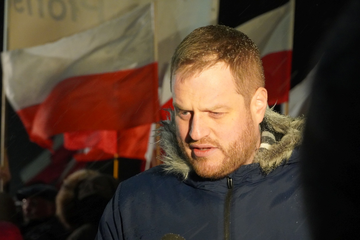 Protest przed ZK w Przytułach Starych [13.01.2024] - zdjęcie #13 - eOstroleka.pl