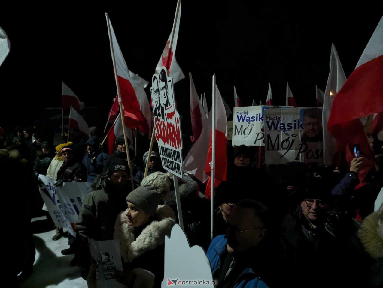Demonstracja w Przytułach Starych (14.01.2024) - zdjęcie #7 - eOstroleka.pl