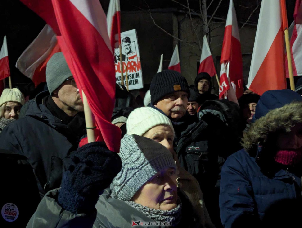 Demonstracja w Przytułach Starych (14.01.2024) - zdjęcie #9 - eOstroleka.pl