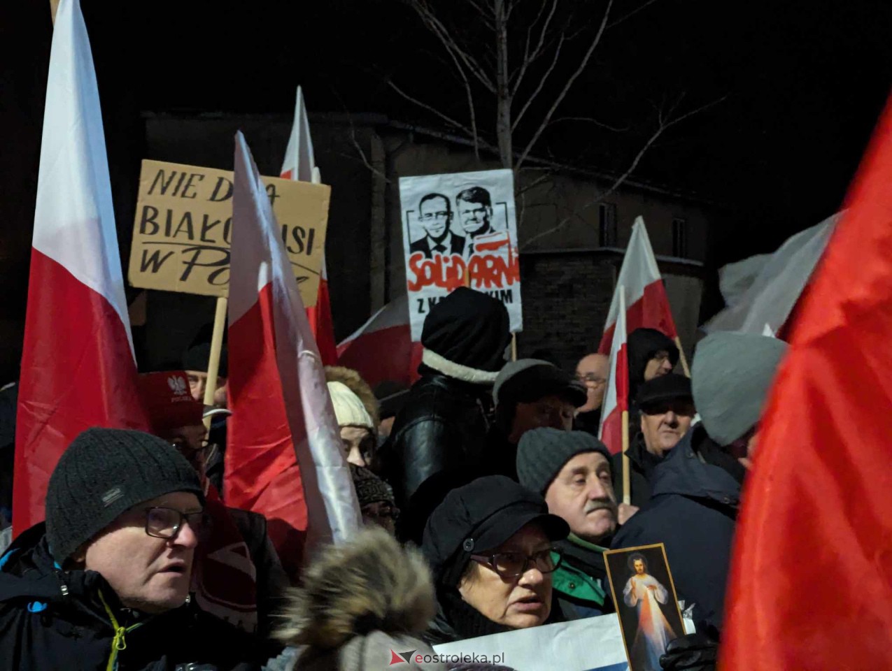 Demonstracja w Przytułach Starych (14.01.2024) - zdjęcie #11 - eOstroleka.pl