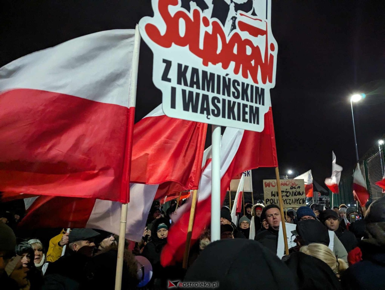 Demonstracja w Przytułach Starych (14.01.2024) - zdjęcie #13 - eOstroleka.pl