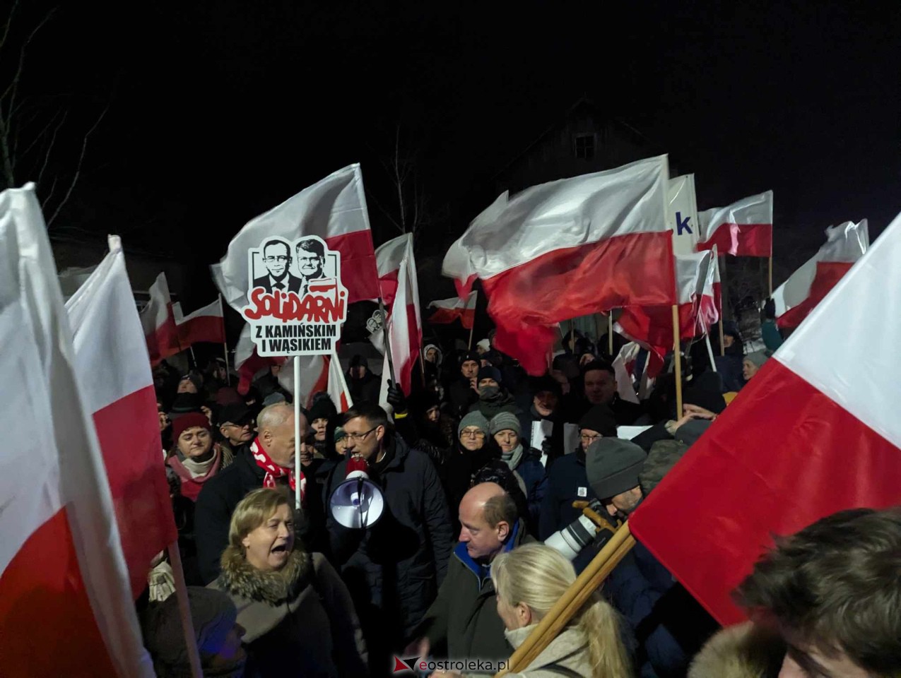 Demonstracja w Przytułach Starych (14.01.2024) - zdjęcie #14 - eOstroleka.pl