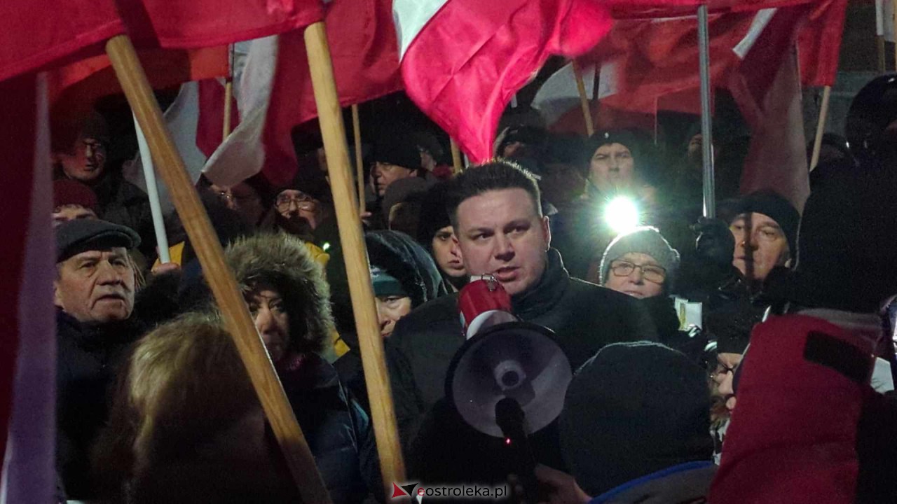 Demonstracja w Przytułach Starych (14.01.2024) - zdjęcie #15 - eOstroleka.pl