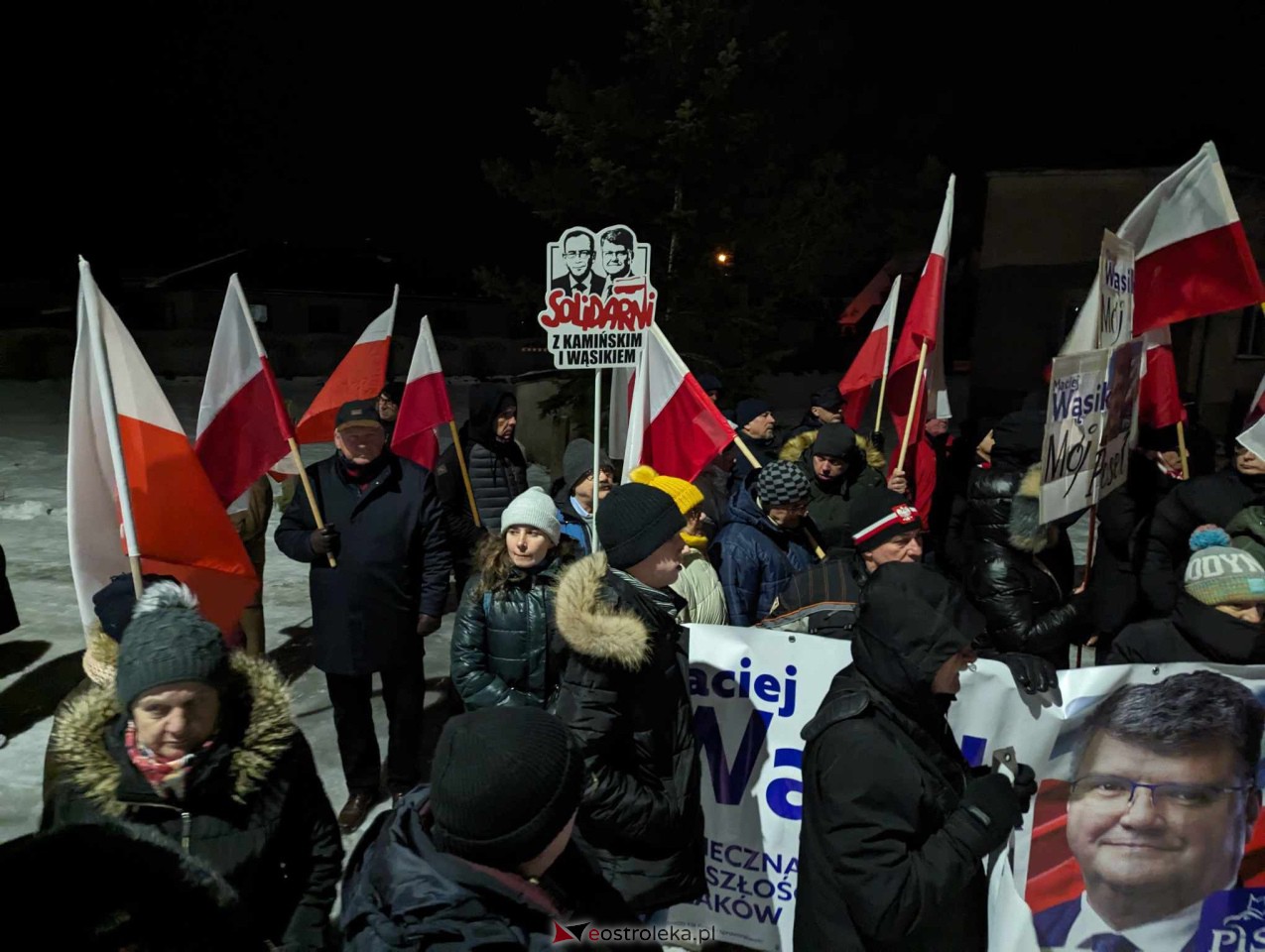 Demonstracja w Przytułach Starych (14.01.2024) - zdjęcie #20 - eOstroleka.pl