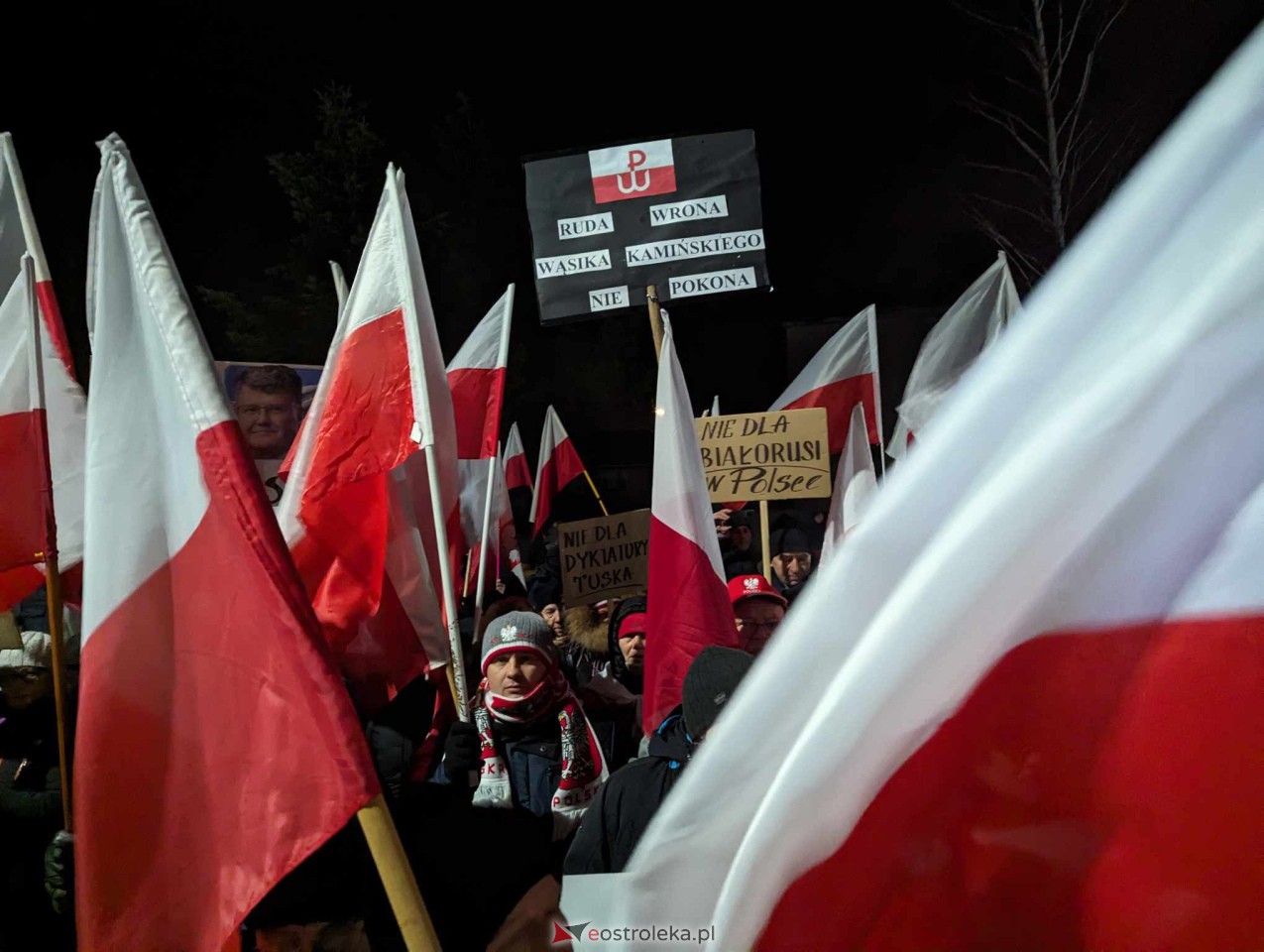Demonstracja w Przytułach Starych (14.01.2024) - zdjęcie #23 - eOstroleka.pl