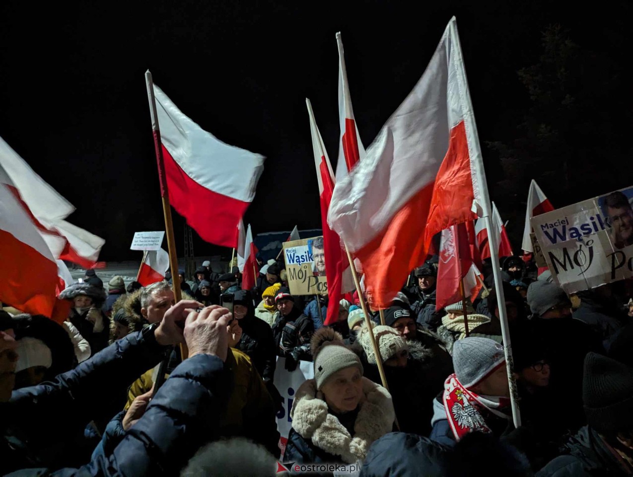 Demonstracja w Przytułach Starych (14.01.2024) - zdjęcie #29 - eOstroleka.pl