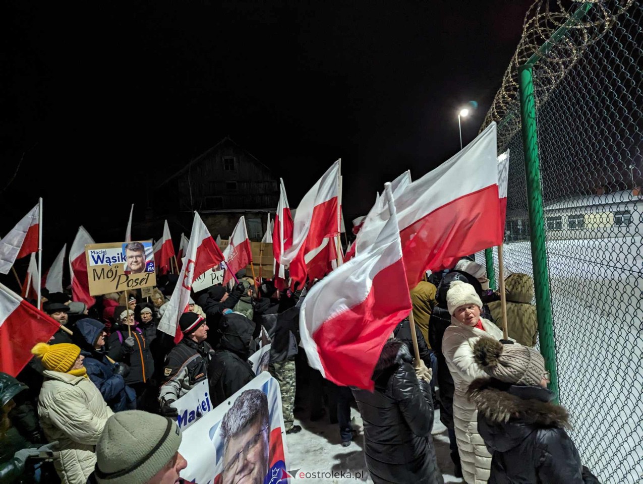 Demonstracja w Przytułach Starych (14.01.2024) - zdjęcie #33 - eOstroleka.pl