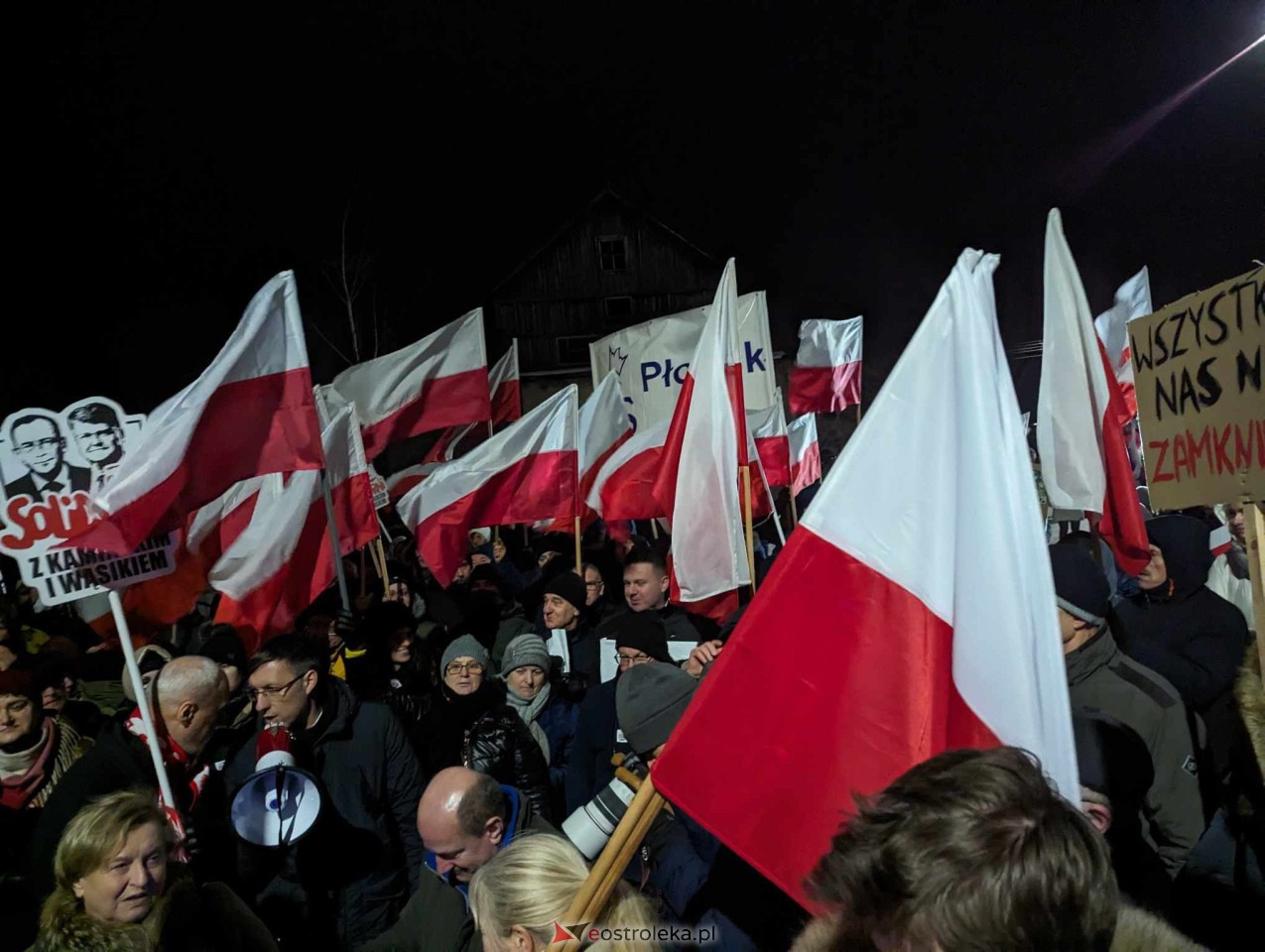 Demonstracja w Przytułach Starych (14.01.2024) - zdjęcie #49 - eOstroleka.pl