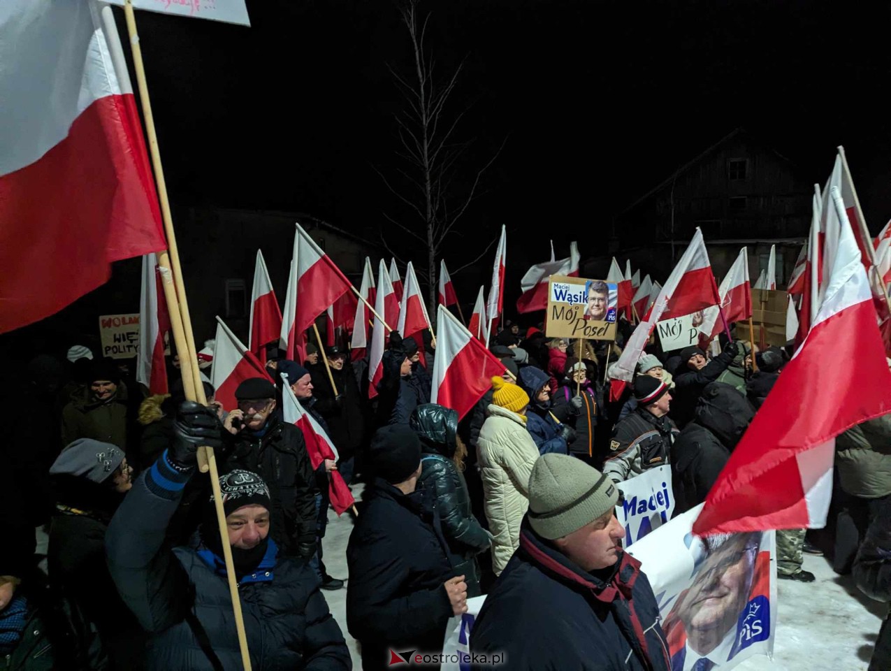 Demonstracja w Przytułach Starych (14.01.2024) - zdjęcie #51 - eOstroleka.pl