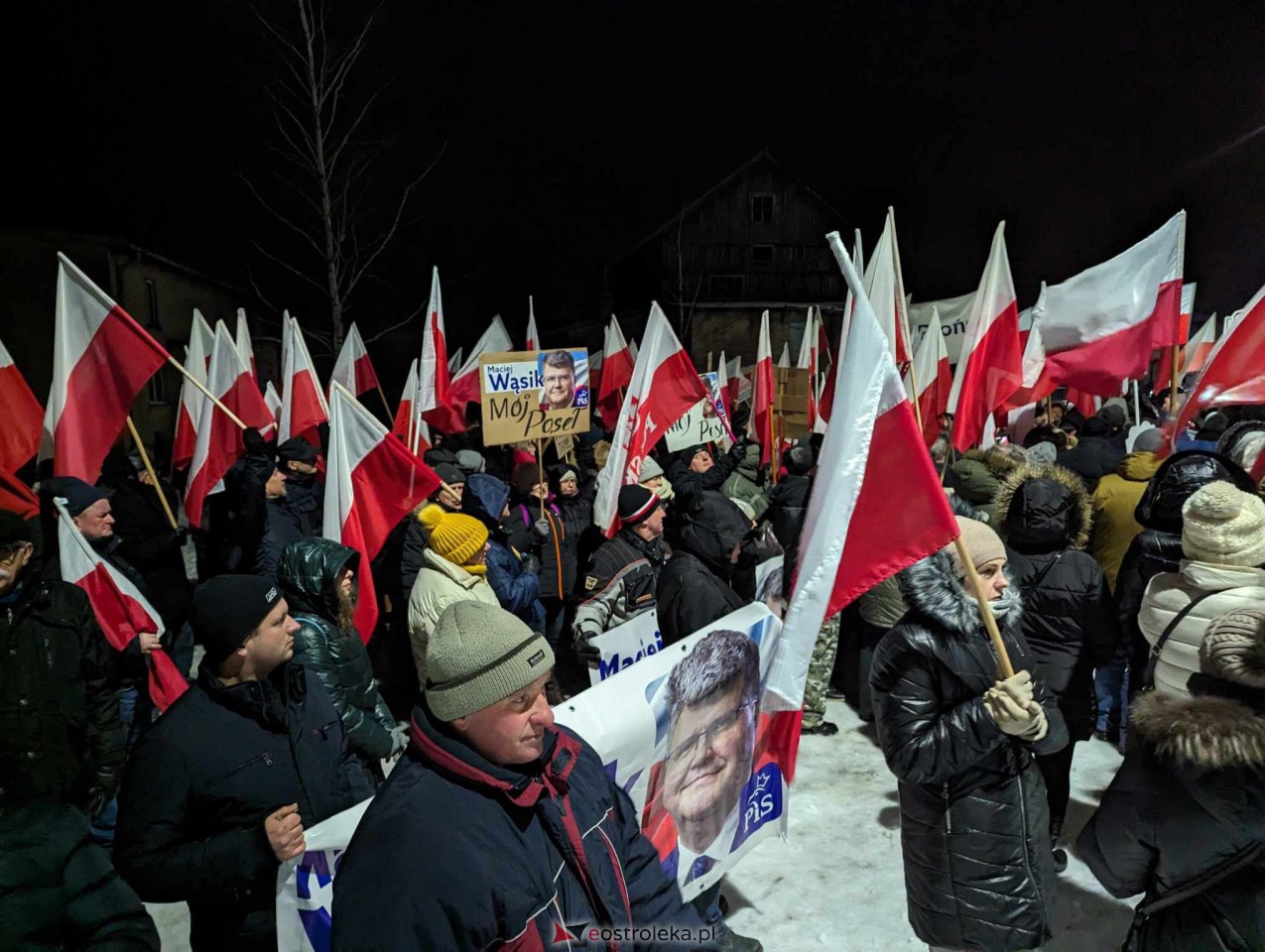 Demonstracja w Przytułach Starych (14.01.2024) - zdjęcie #78 - eOstroleka.pl