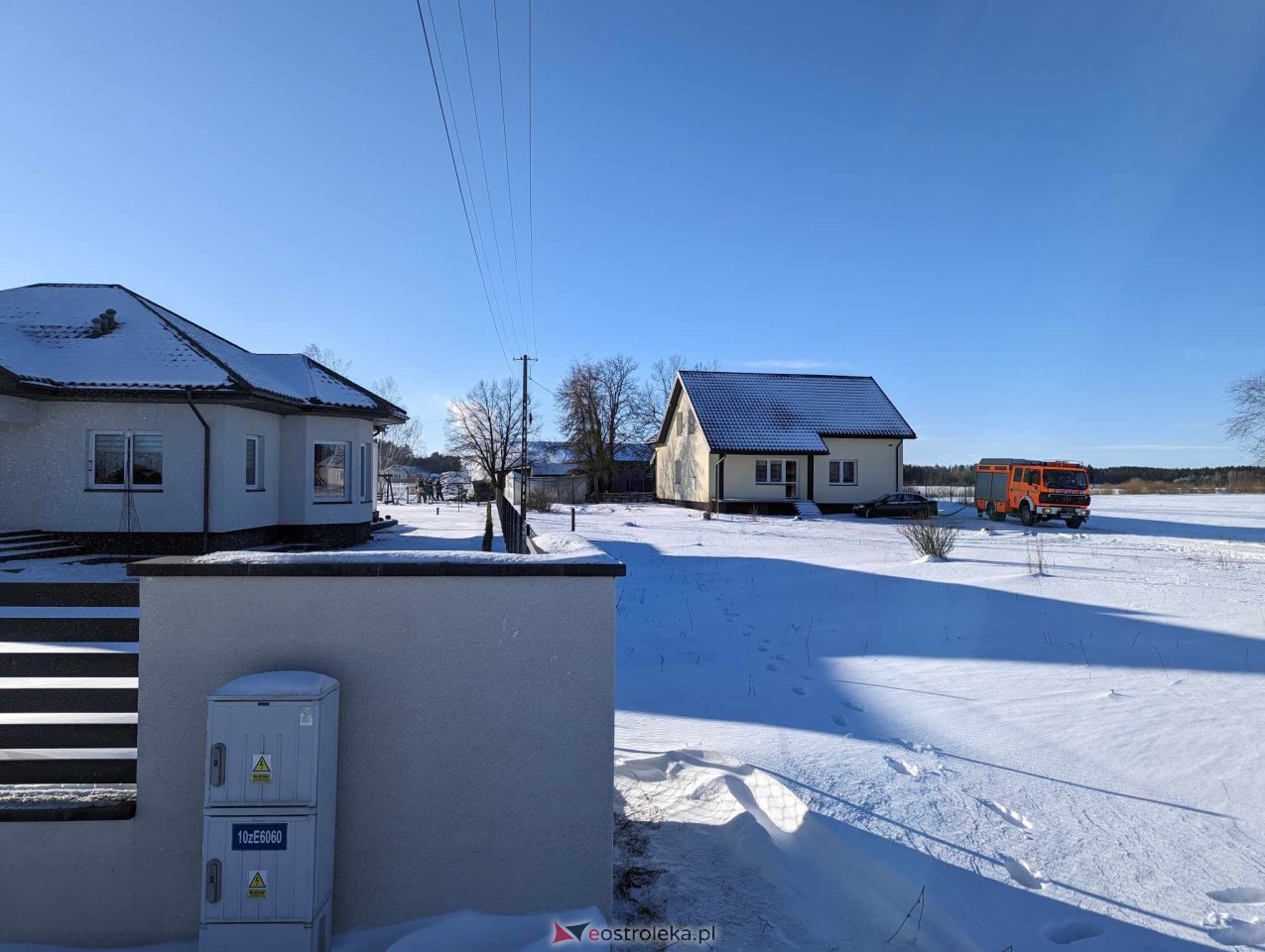 Pożar w Mostowie [16.01.2024] - zdjęcie #2 - eOstroleka.pl