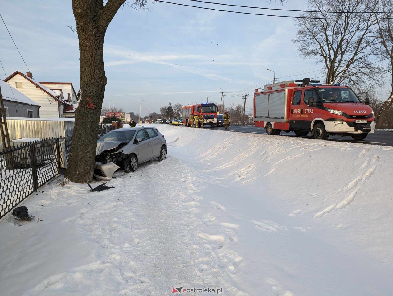 Wypadek w Olszewie-Borkach [17.01.2024] - zdjęcie #14 - eOstroleka.pl