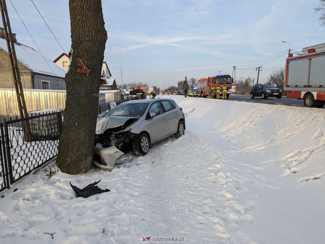 Wypadek w Olszewie-Borkach [17.01.2024] - zdjęcie #8 - eOstroleka.pl