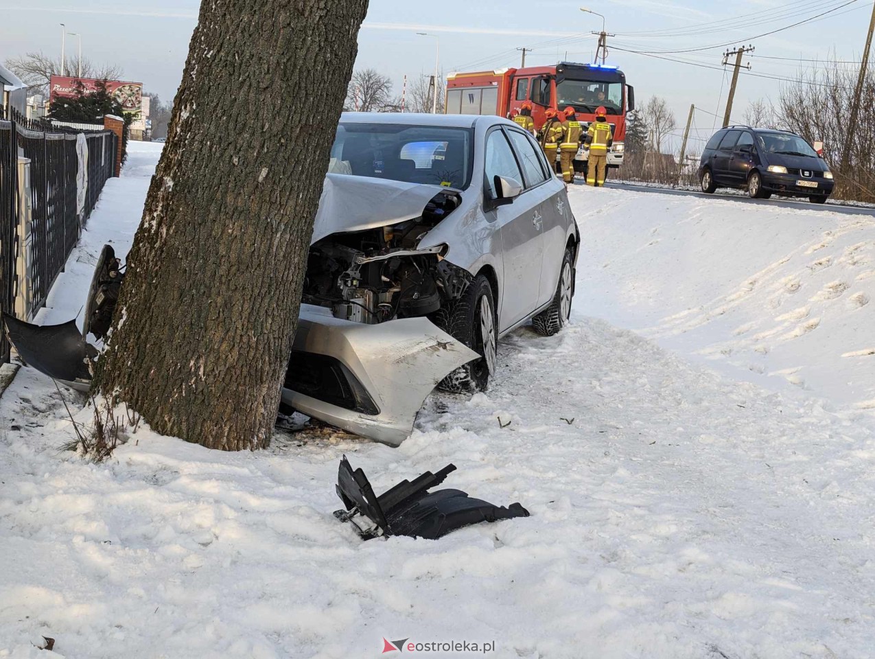 Wypadek w Olszewie-Borkach [17.01.2024] - zdjęcie #5 - eOstroleka.pl