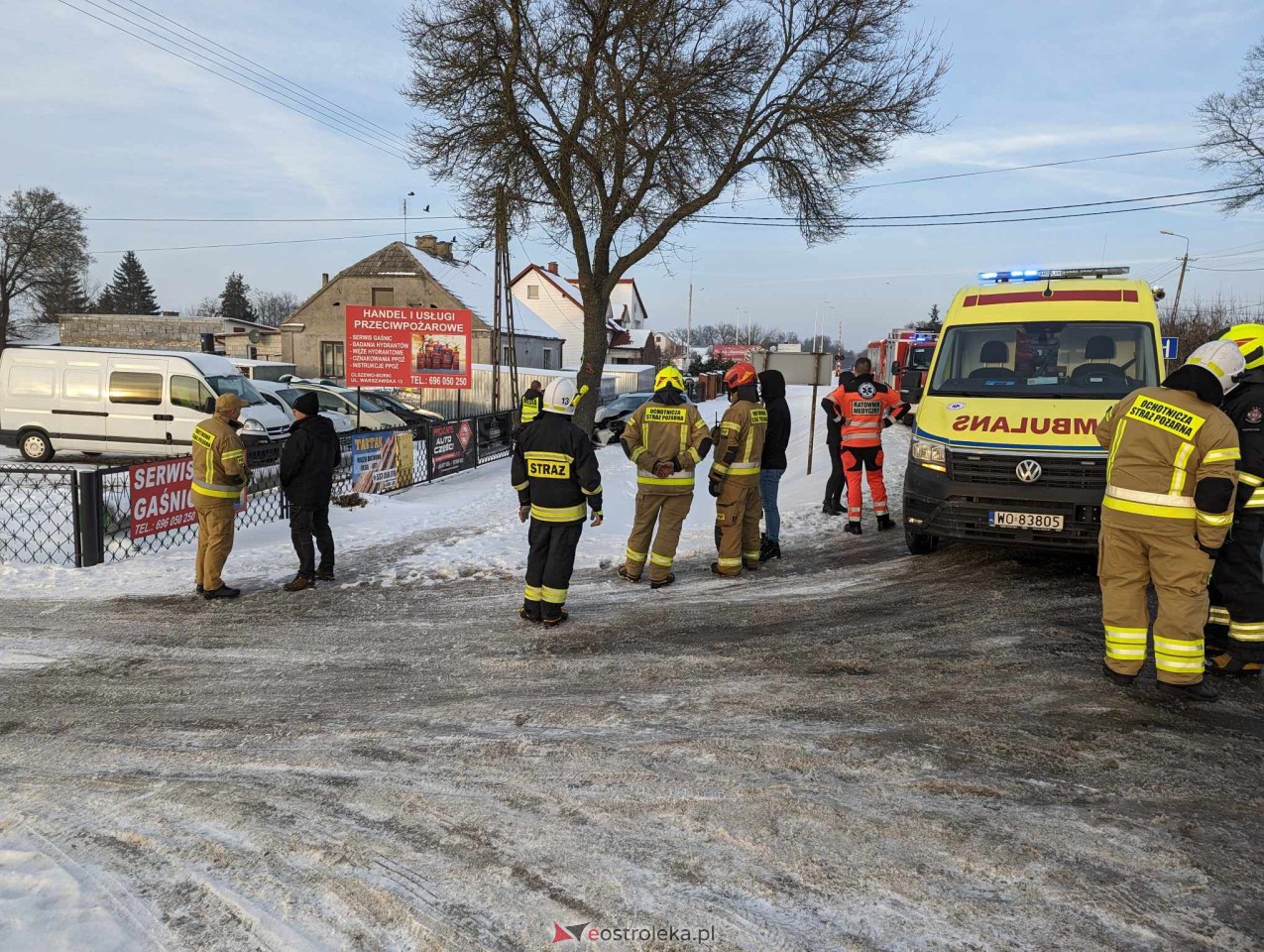 Wypadek w Olszewie-Borkach [17.01.2024] - zdjęcie #2 - eOstroleka.pl