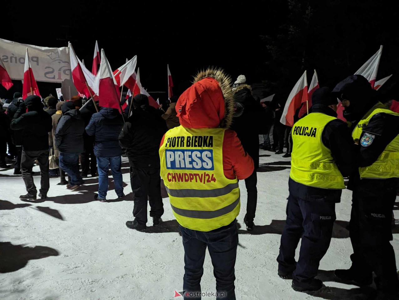 Przytuły Stare: Wiec poparcia dla Macieja Wąsika z udziałem J. Kaczyńskiego [19.01.2024] - zdjęcie #79 - eOstroleka.pl