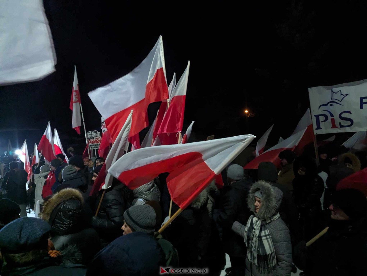 Przytuły Stare: Wiec poparcia dla Macieja Wąsika z udziałem J. Kaczyńskiego [19.01.2024] - zdjęcie #76 - eOstroleka.pl