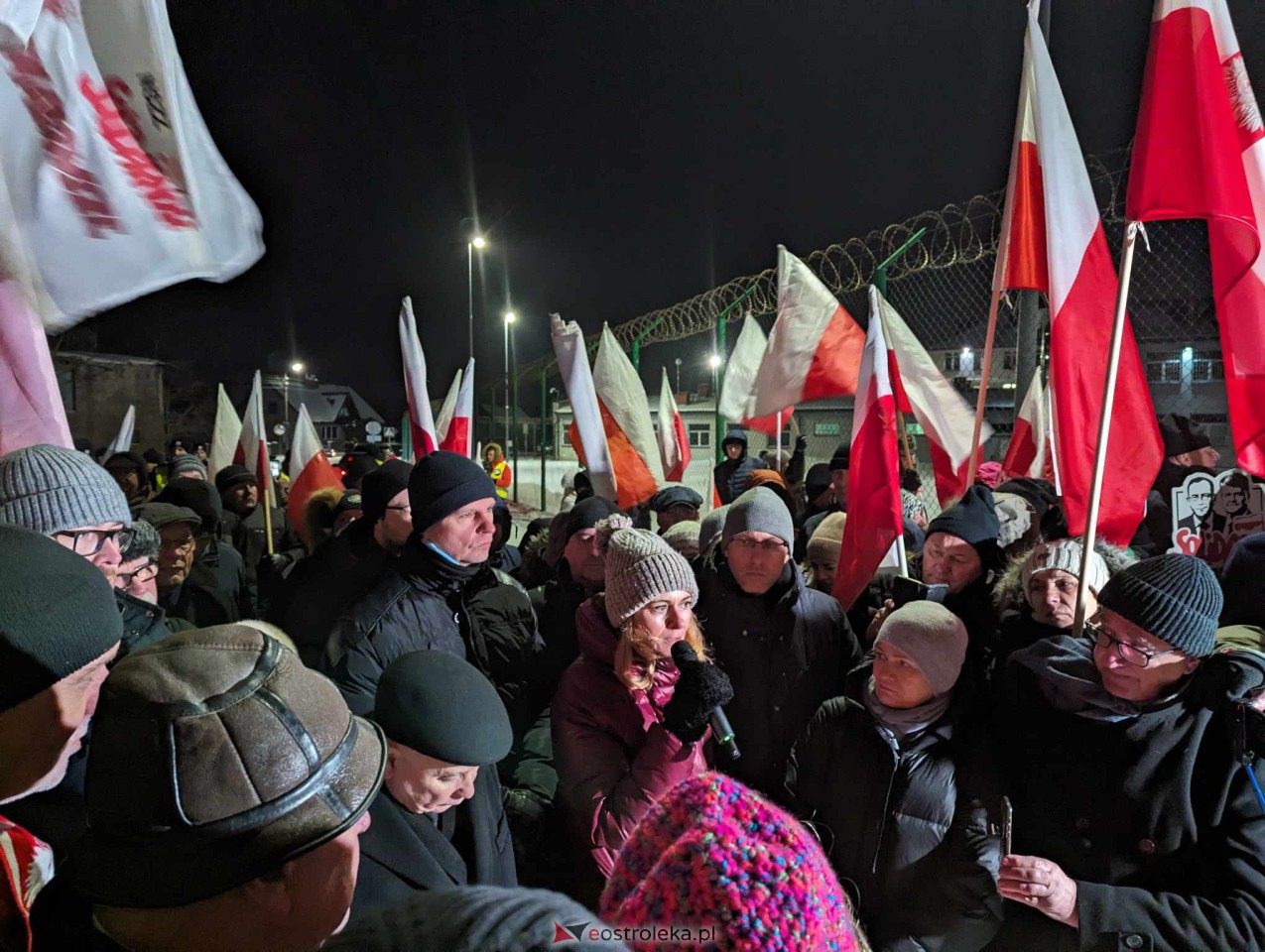 Przytuły Stare: Wiec poparcia dla Macieja Wąsika z udziałem J. Kaczyńskiego [19.01.2024] - zdjęcie #70 - eOstroleka.pl