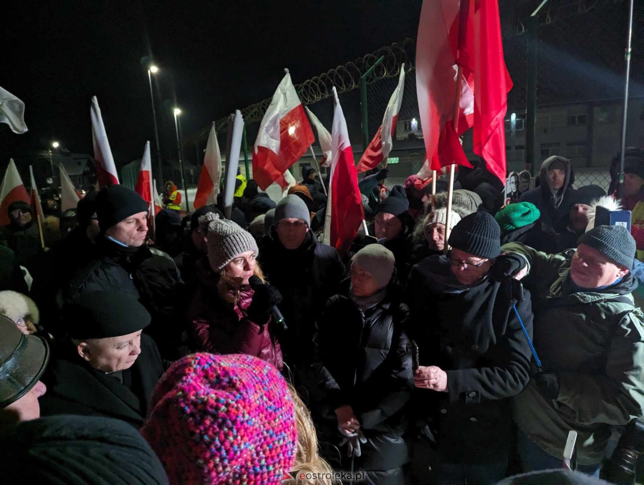 Przytuły Stare: Wiec poparcia dla Macieja Wąsika z udziałem J. Kaczyńskiego [19.01.2024] - zdjęcie #60 - eOstroleka.pl