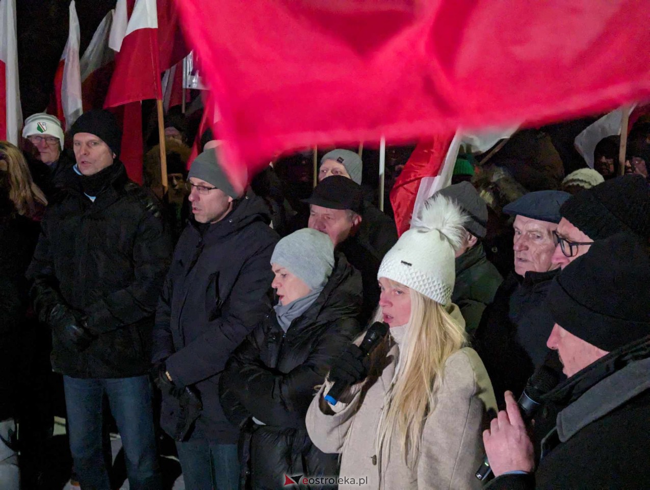 Przytuły Stare: Wiec poparcia dla Macieja Wąsika z udziałem J. Kaczyńskiego [19.01.2024] - zdjęcie #48 - eOstroleka.pl
