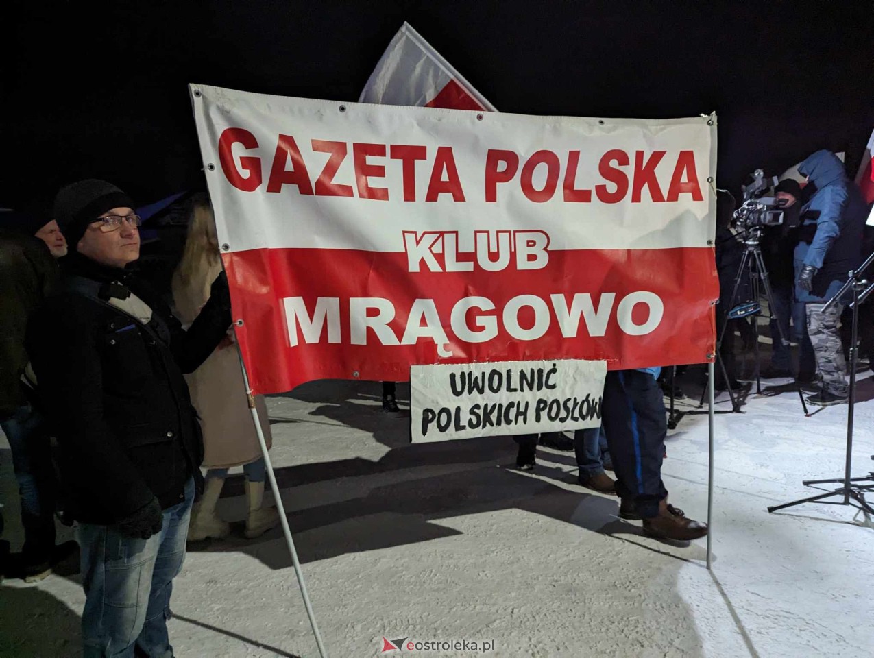 Przytuły Stare: Wiec poparcia dla Macieja Wąsika z udziałem J. Kaczyńskiego [19.01.2024] - zdjęcie #44 - eOstroleka.pl