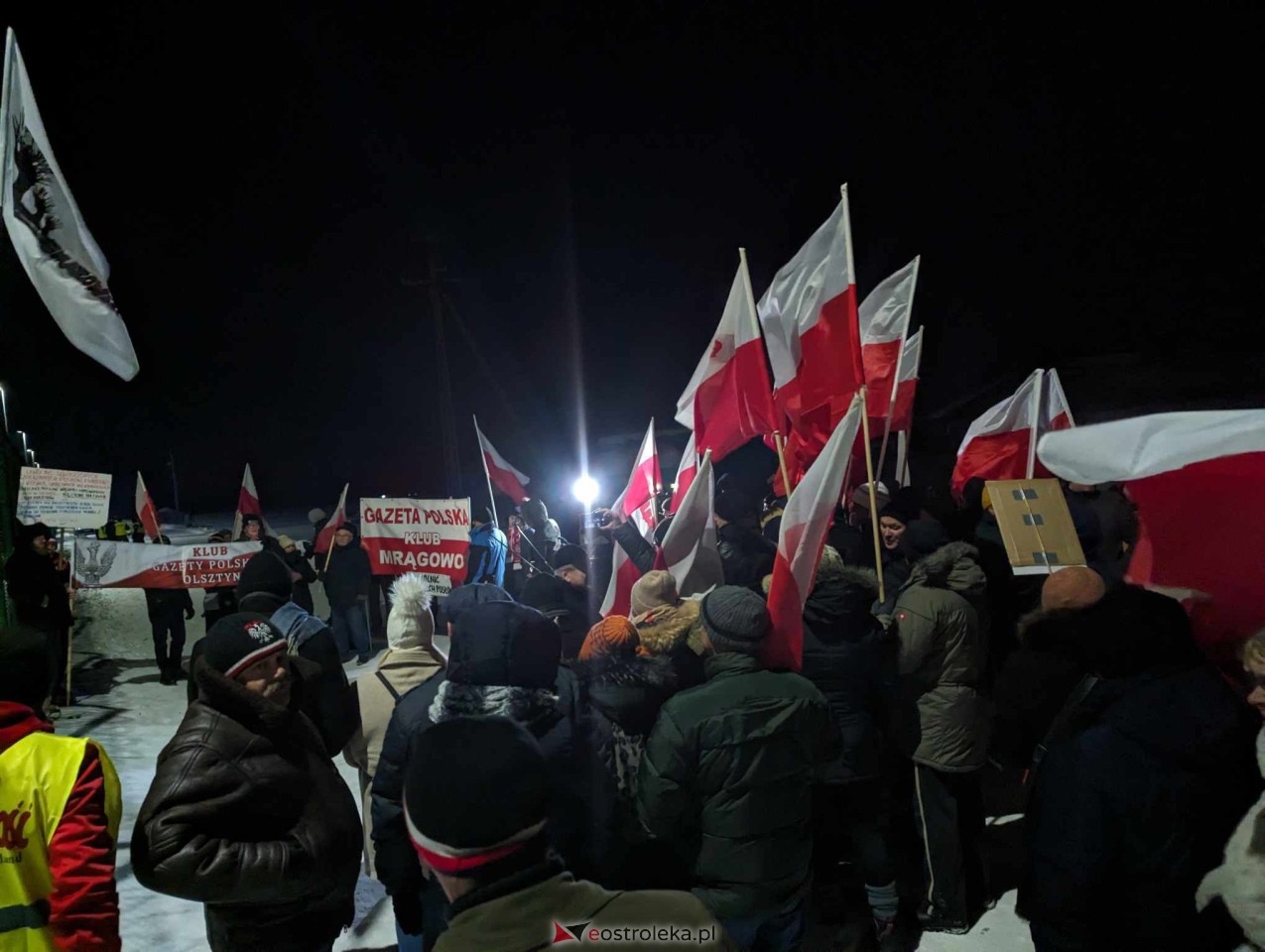 Przytuły Stare: Wiec poparcia dla Macieja Wąsika z udziałem J. Kaczyńskiego [19.01.2024] - zdjęcie #42 - eOstroleka.pl