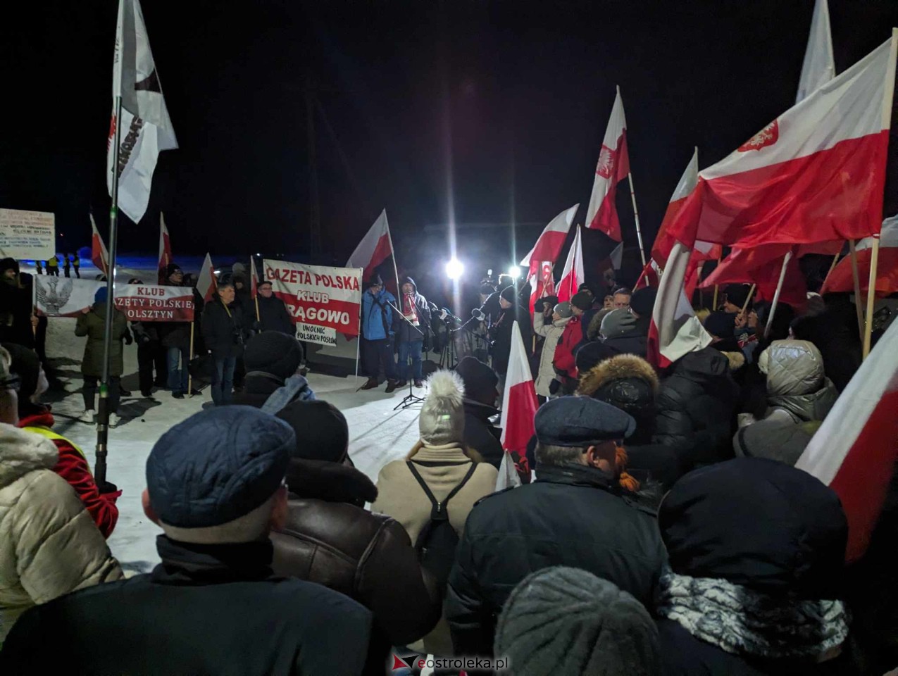 Przytuły Stare: Wiec poparcia dla Macieja Wąsika z udziałem J. Kaczyńskiego [19.01.2024] - zdjęcie #39 - eOstroleka.pl