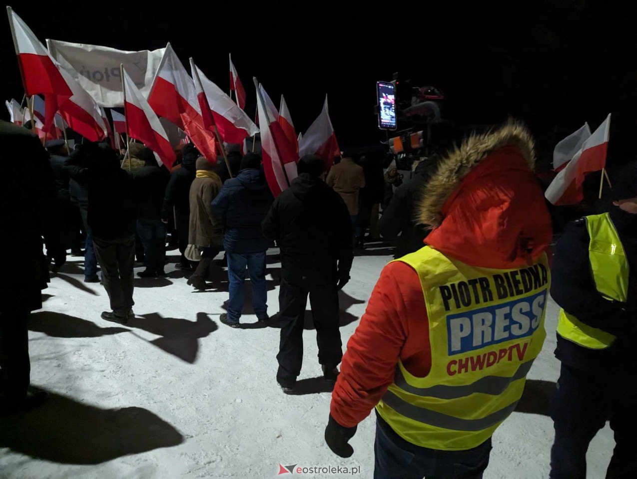 Przytuły Stare: Wiec poparcia dla Macieja Wąsika z udziałem J. Kaczyńskiego [19.01.2024] - zdjęcie #21 - eOstroleka.pl