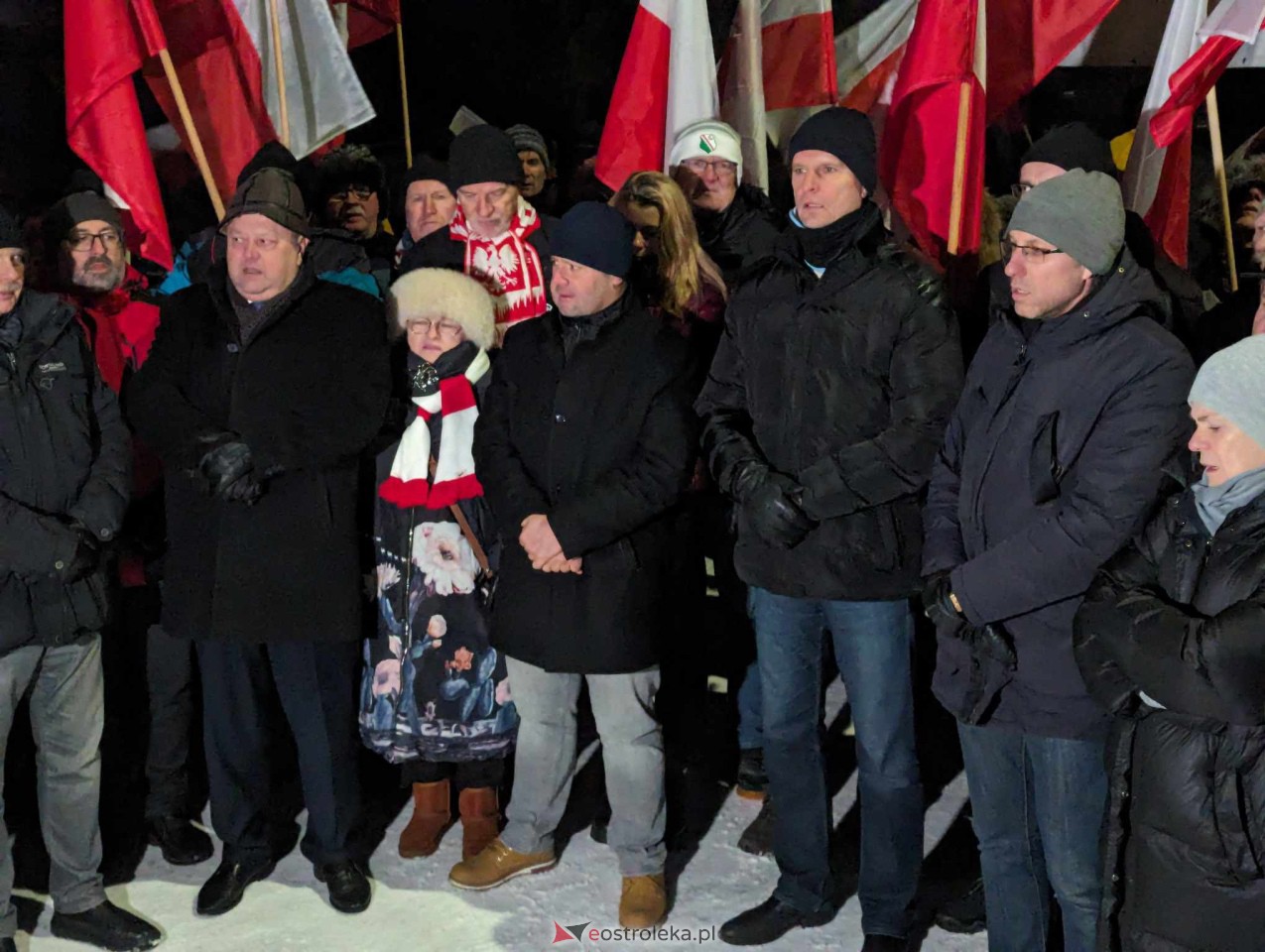 Przytuły Stare: Wiec poparcia dla Macieja Wąsika z udziałem J. Kaczyńskiego [19.01.2024] - zdjęcie #17 - eOstroleka.pl