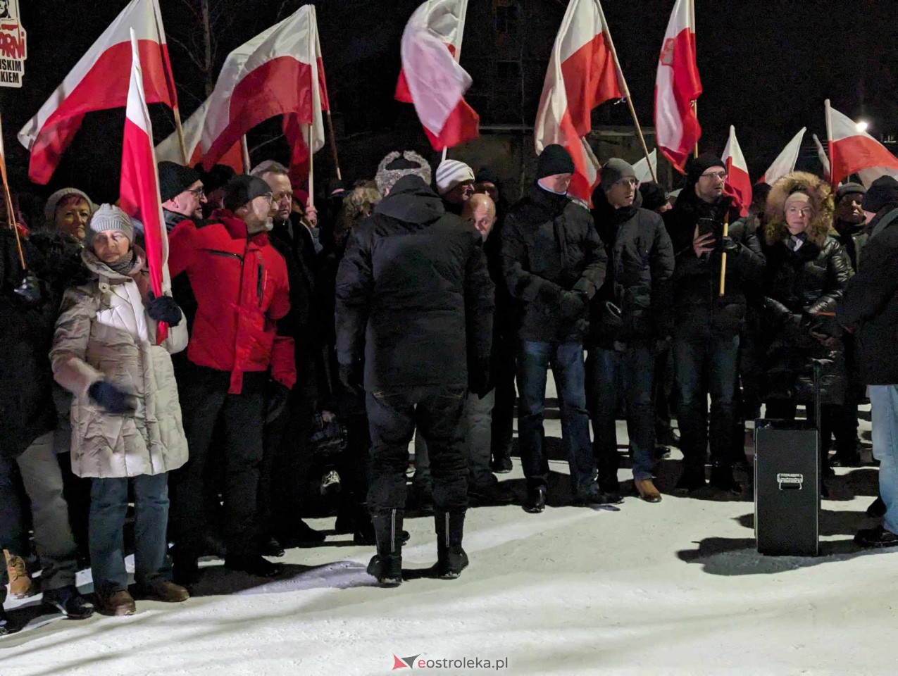 Przytuły Stare: Wiec poparcia dla Macieja Wąsika z udziałem J. Kaczyńskiego [19.01.2024] - zdjęcie #7 - eOstroleka.pl