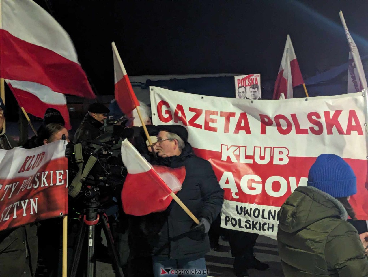 Przytuły Stare: Wiec poparcia dla Macieja Wąsika z udziałem J. Kaczyńskiego [19.01.2024] - zdjęcie #6 - eOstroleka.pl