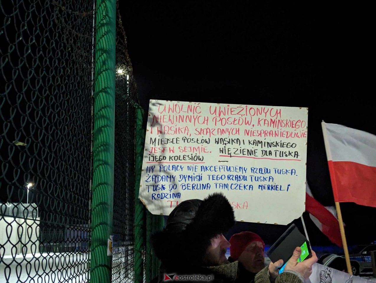 Przytuły Stare: Wiec poparcia dla Macieja Wąsika z udziałem J. Kaczyńskiego [19.01.2024] - zdjęcie #2 - eOstroleka.pl