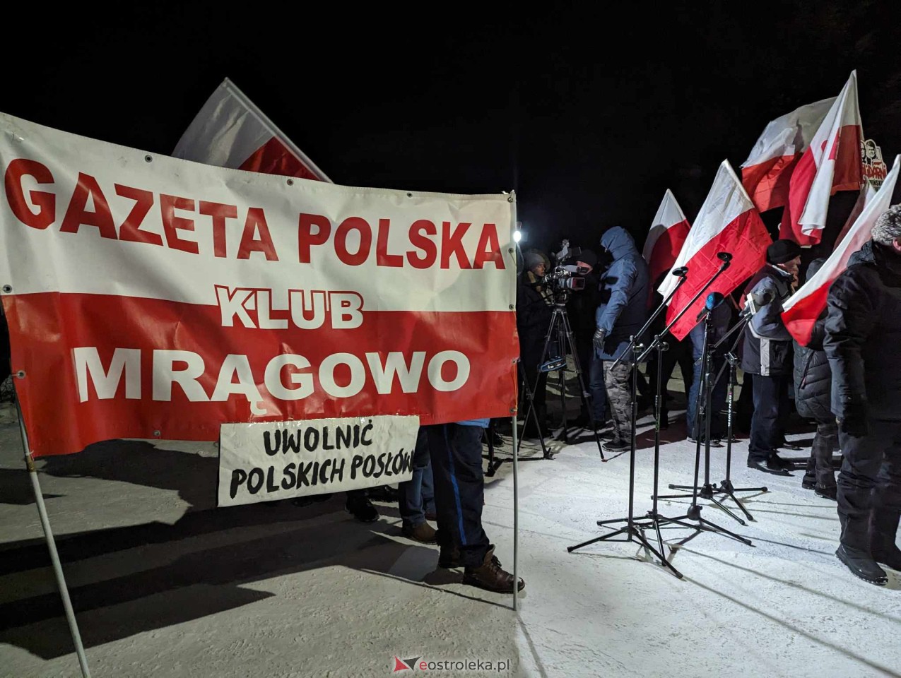 Przytuły Stare: Wiec poparcia dla Macieja Wąsika z udziałem J. Kaczyńskiego [19.01.2024] - zdjęcie #1 - eOstroleka.pl