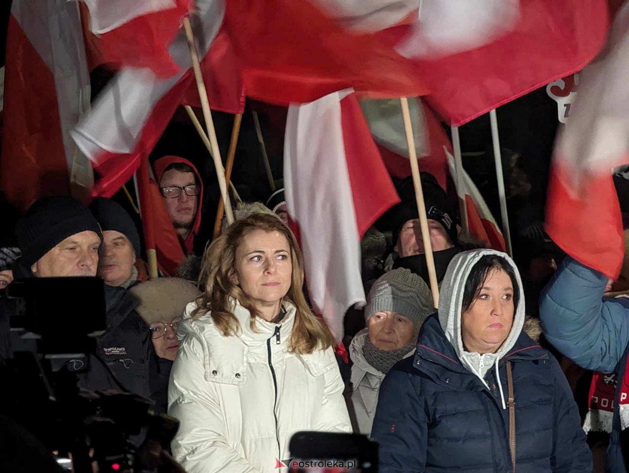 Manifestacja przed więzieniem w Przytułach Starych [21.01.2024] - zdjęcie #12 - eOstroleka.pl