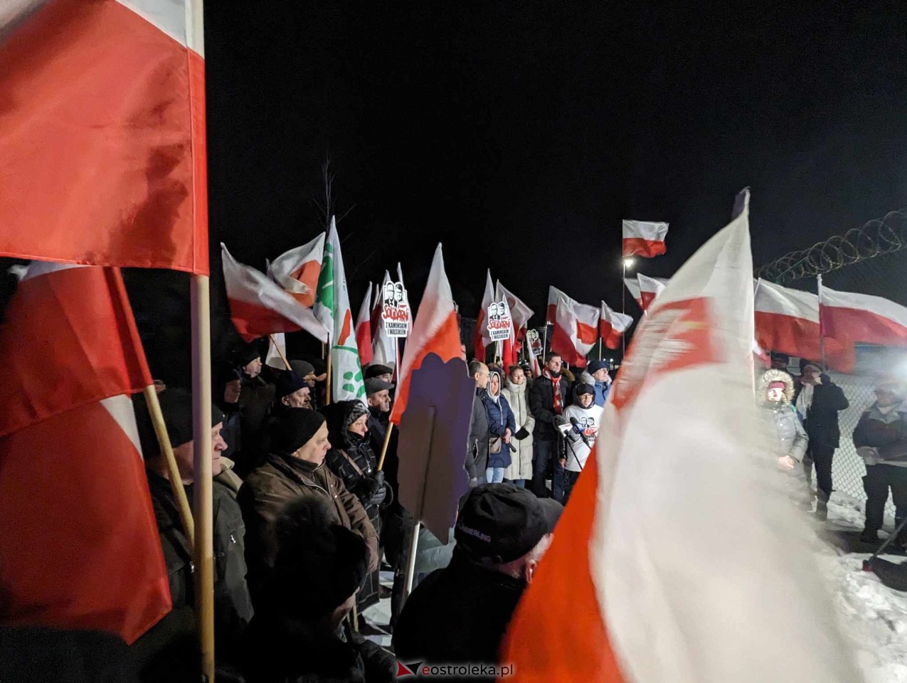 Manifestacja w Przytułach Starych [22.01.2024] - zdjęcie #7 - eOstroleka.pl