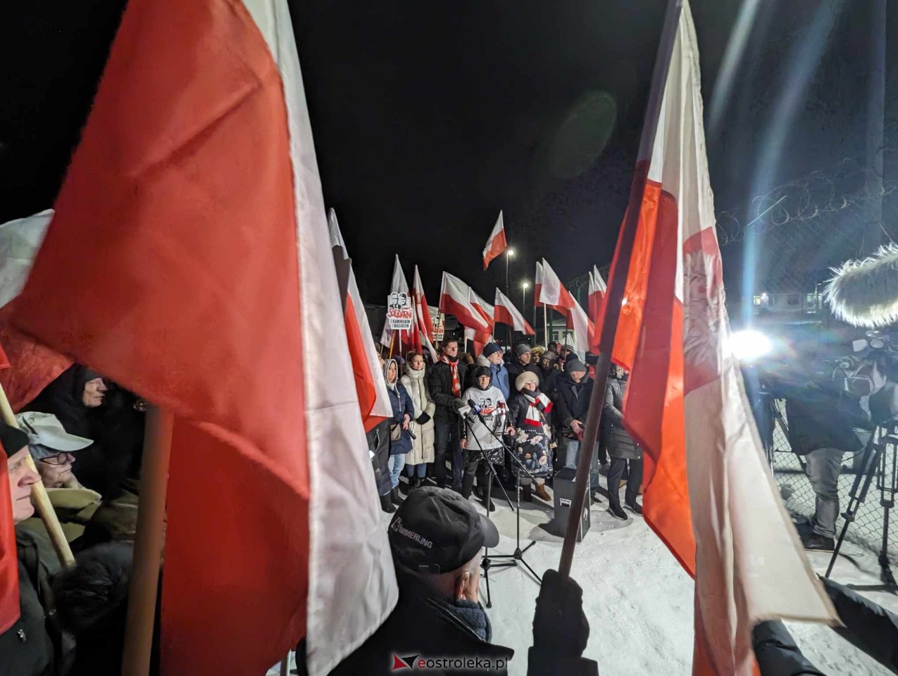 Manifestacja w Przytułach Starych [22.01.2024] - zdjęcie #5 - eOstroleka.pl