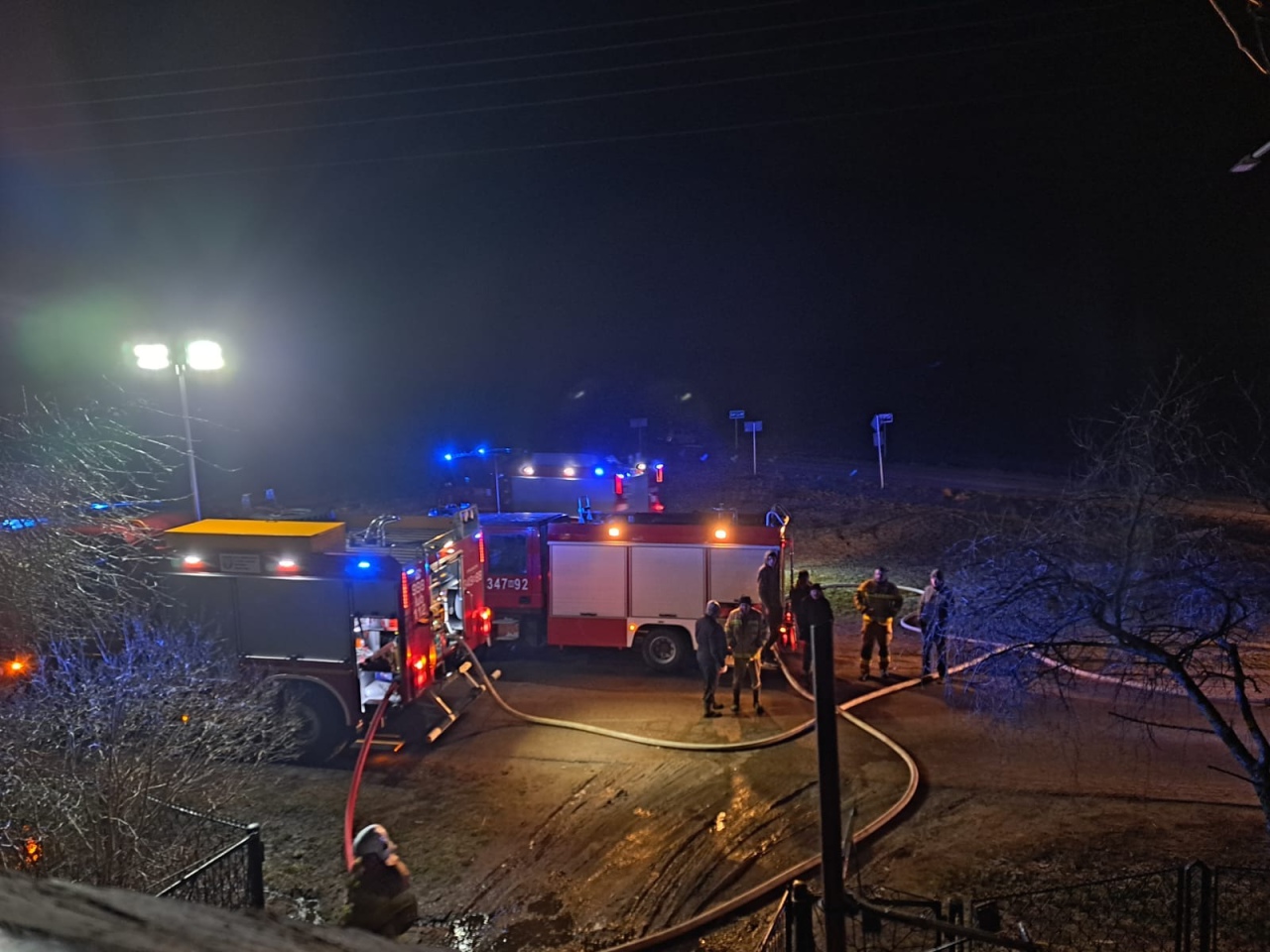 Pożar w Łątczynie [30.01.2024] - zdjęcie #6 - eOstroleka.pl